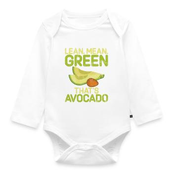 Avocado Gifts - Organic Longsleeve Baby Bodysuit - white - Front