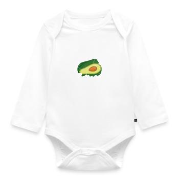 Avocado Gifts - Organic Longsleeve Baby Bodysuit - white - Front