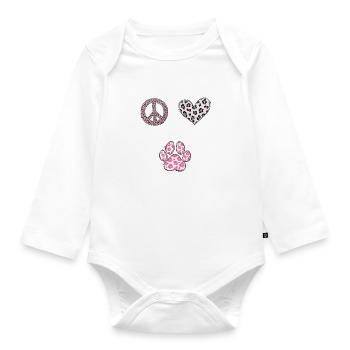 Afghan Hound Gifts - Baby Bio-Langarm-Body - Weiß - Vorne
