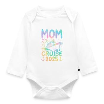 Mom Cruise 2025 - Organic Longsleeve Baby Bodysuit - white - Front