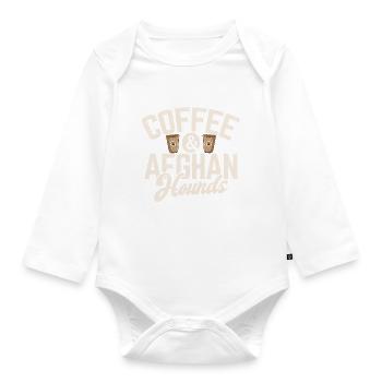 Afghan Hound Gifts - Baby Bio-Langarm-Body - Weiß - Vorne
