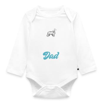 Afghan Hound Gifts - Baby Bio-Langarm-Body - Weiß - Vorne