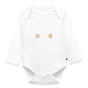 Afghan Hound Gifts - Baby Bio-Langarm-Body - Weiß - Vorne