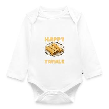 Tamale Mexikanisches Essen Tamale Liebhaber - Baby Bio-Langarm-Body - Weiß - Vorne