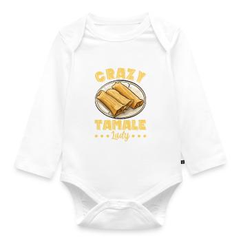 Tamale Mexikanisches Essen Tamale Liebhaber - Baby Bio-Langarm-Body - Weiß - Vorne