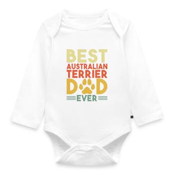 Australian Terrier Gifts - Baby Bio-Langarm-Body - Weiß - Vorne