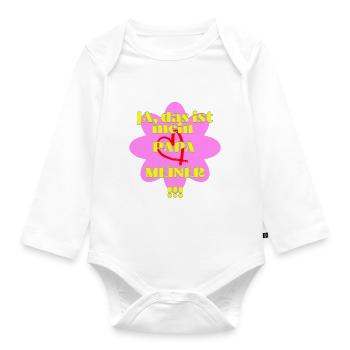 My Dad - Organic Longsleeve Baby Bodysuit - white - Front
