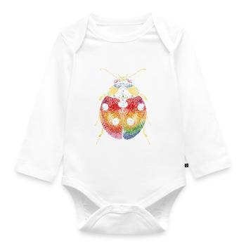 Ladybug Ladybug Insects Colorful Cute Ladybugs - Organic Longsleeve Baby Bodysuit - white - Front