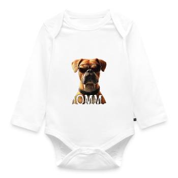 Boxer allemand Maman Fête des mères Boxer Maman - Body Bébé bio manches longues - blanc - Devant