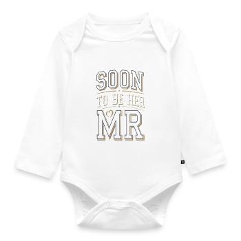 Soon To Be Her Mr - Baby Bio-Langarm-Body - Weiß - Vorne