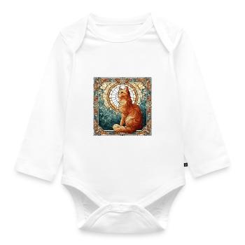 Stained Glass Artist Stained Glass Art - Organic Longsleeve Baby Bodysuit - white - Front