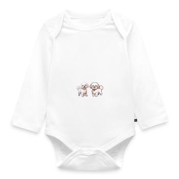 Cadeaux Bichon Frisé - Body Bébé bio manches longues - blanc - Devant