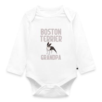Boston Terrier Gifts - Baby Bio-Langarm-Body - Weiß - Vorne