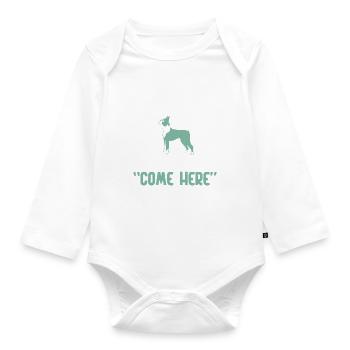 Boston Terrier Gifts - Baby Bio-Langarm-Body - Weiß - Vorne