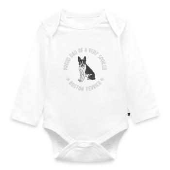 Boston Terrier Gifts - Baby Bio-Langarm-Body - Weiß - Vorne