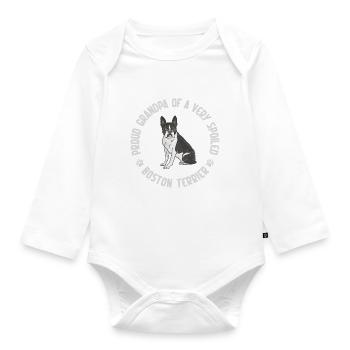 Boston Terrier Gifts - Baby Bio-Langarm-Body - Weiß - Vorne