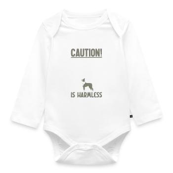 Boston Terrier Gifts - Baby Bio-Langarm-Body - Weiß - Vorne