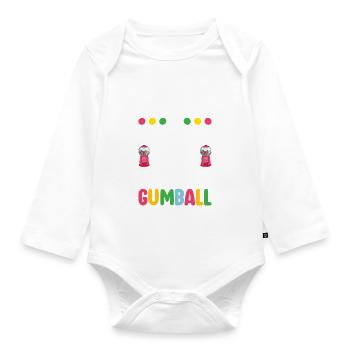 Gumball Machine Chewing Gum Machine - Organic Longsleeve Baby Bodysuit - white - Front