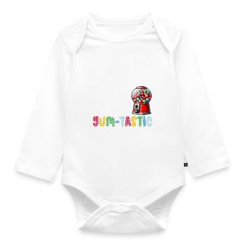 Gumball Machine Kaugummiautomat - Baby Bio-Langarm-Body - Weiß - Vorne