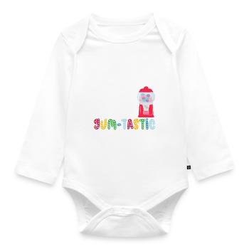 Gumball Machine Kaugummiautomat - Baby Bio-Langarm-Body - Weiß - Vorne