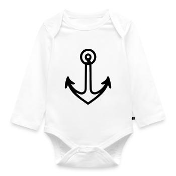Anker - Baby Bio-Langarm-Body - Weiß - Vorne