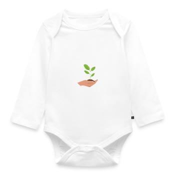Bodenwissenschaftler Soil Science - Organic Longsleeve Baby Bodysuit - white - Front