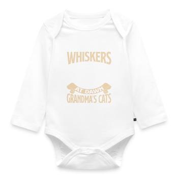 Cadeaux de grand-mère chat - Body Bébé bio manches longues - blanc - Devant