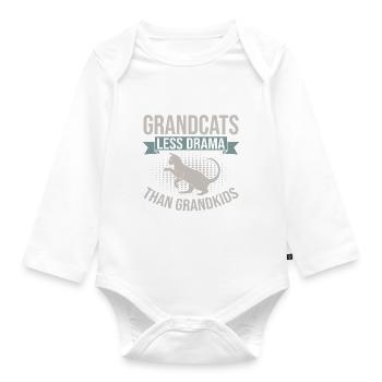 Cadeaux de grand-mère chat - Body Bébé bio manches longues - blanc - Devant