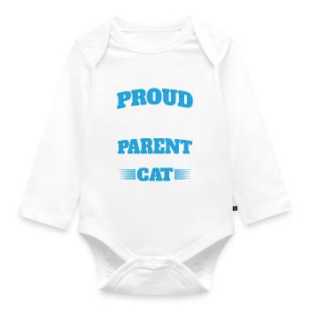 Cat Mom Gifts - Baby Bio-Langarm-Body - Weiß - Vorne