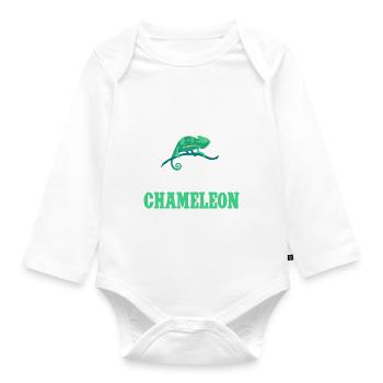 Chameleon Gifts - Baby Bio-Langarm-Body - Weiß - Vorne