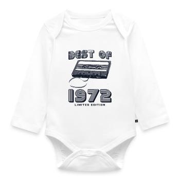 Das Beste aus 1972 Retro Mixtape Vintage 53. Geburtstag - Baby Bio-Langarm-Body - Weiß - Vorne