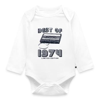 Das Beste aus 1974 Retro Mixtape Vintage 51. Geburtstag - Baby Bio-Langarm-Body - Weiß - Vorne