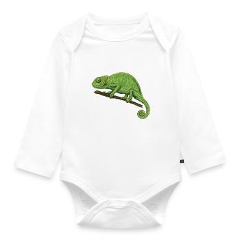 Chameleon Gifts - Baby Bio-Langarm-Body - Weiß - Vorne