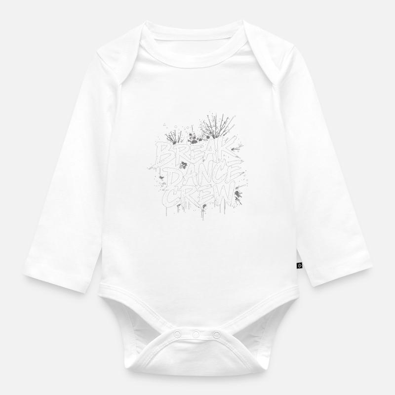 Breakdance Crew Breakdance Breakdancing Breakdance - Body Bébé bio manches longues - blanc