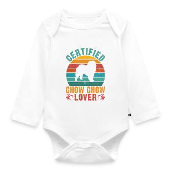 Chow Chow Gifts - Baby Bio-Langarm-Body - Weiß - Vorne