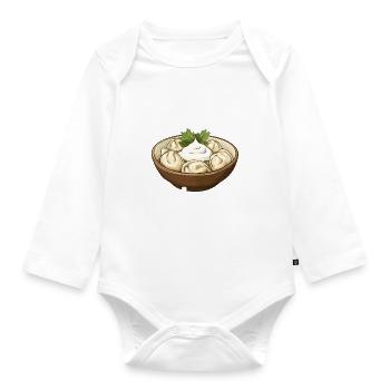 Pelmeni Cuisine russe - Body Bébé bio manches longues - blanc - Devant