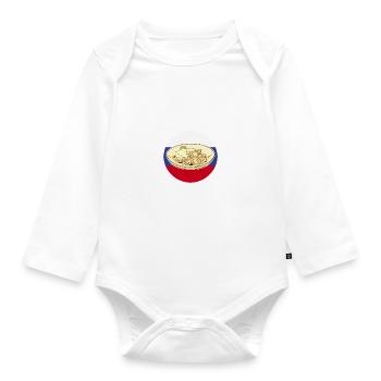 Pelmeni Cuisine russe - Body Bébé bio manches longues - blanc - Devant