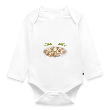 Pelmeni Cuisine russe - Body Bébé bio manches longues - blanc - Devant