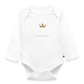 Hunter Original Family Logo - Organic Longsleeve Baby Bodysuit - white - Front