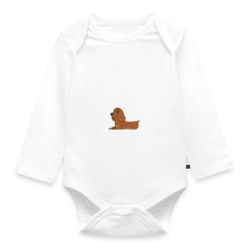 Cadeaux Cocker Spaniel - Body Bébé bio manches longues - blanc - Devant