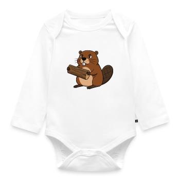 Dam It - Baby Bio-Langarm-Body - Weiß - Vorne