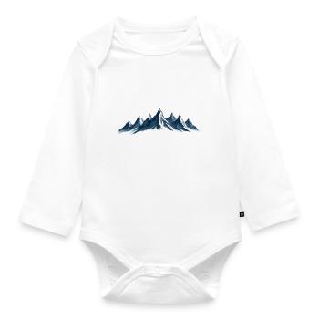 Seven Summits Kosciuszko - Baby Bio-Langarm-Body - Weiß - Vorne