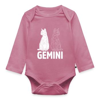 Gemini - Organic Longsleeve Baby Bodysuit - mauve - Front