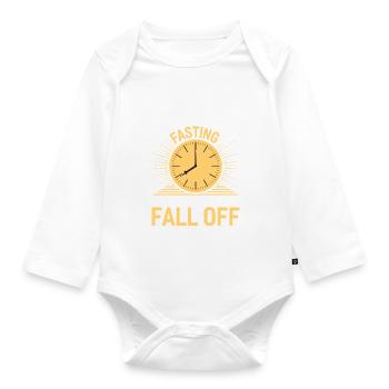 Intermittent fasting Intermittent fasting - Organic Longsleeve Baby Bodysuit - white - Front