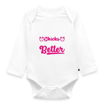 Jeûne intermittent Jeûne intermittent - Body Bébé bio manches longues - blanc - Devant