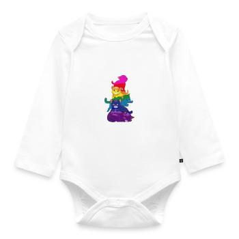 Gay miezen gegen rechts - Baby Bio-Langarm-Body - Weiß - Vorne