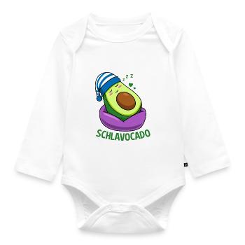 Schlavocado Sleep Outfit Pyjama Avocado Sleep - Body Bébé bio manches longues - blanc - Devant