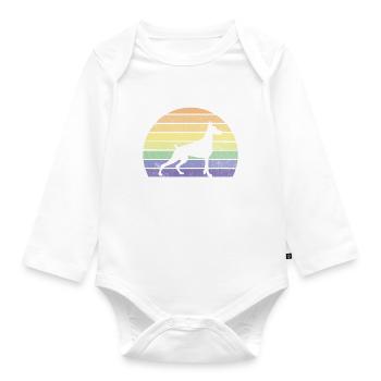 Doberman Gifts - Baby Bio-Langarm-Body - Weiß - Vorne