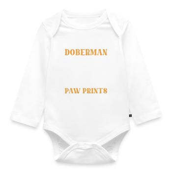 Doberman Gifts - Baby Bio-Langarm-Body - Weiß - Vorne