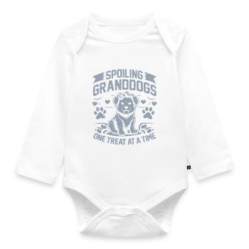 Cadeaux de grand-mère pour chien - Body Bébé bio manches longues - blanc - Devant
